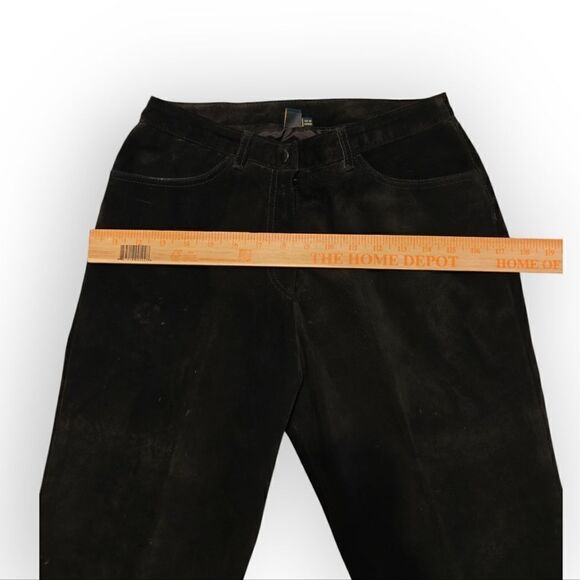 Danier Canada 100% Genuine leather Suede black pants size 8 - Picture 7 of 10